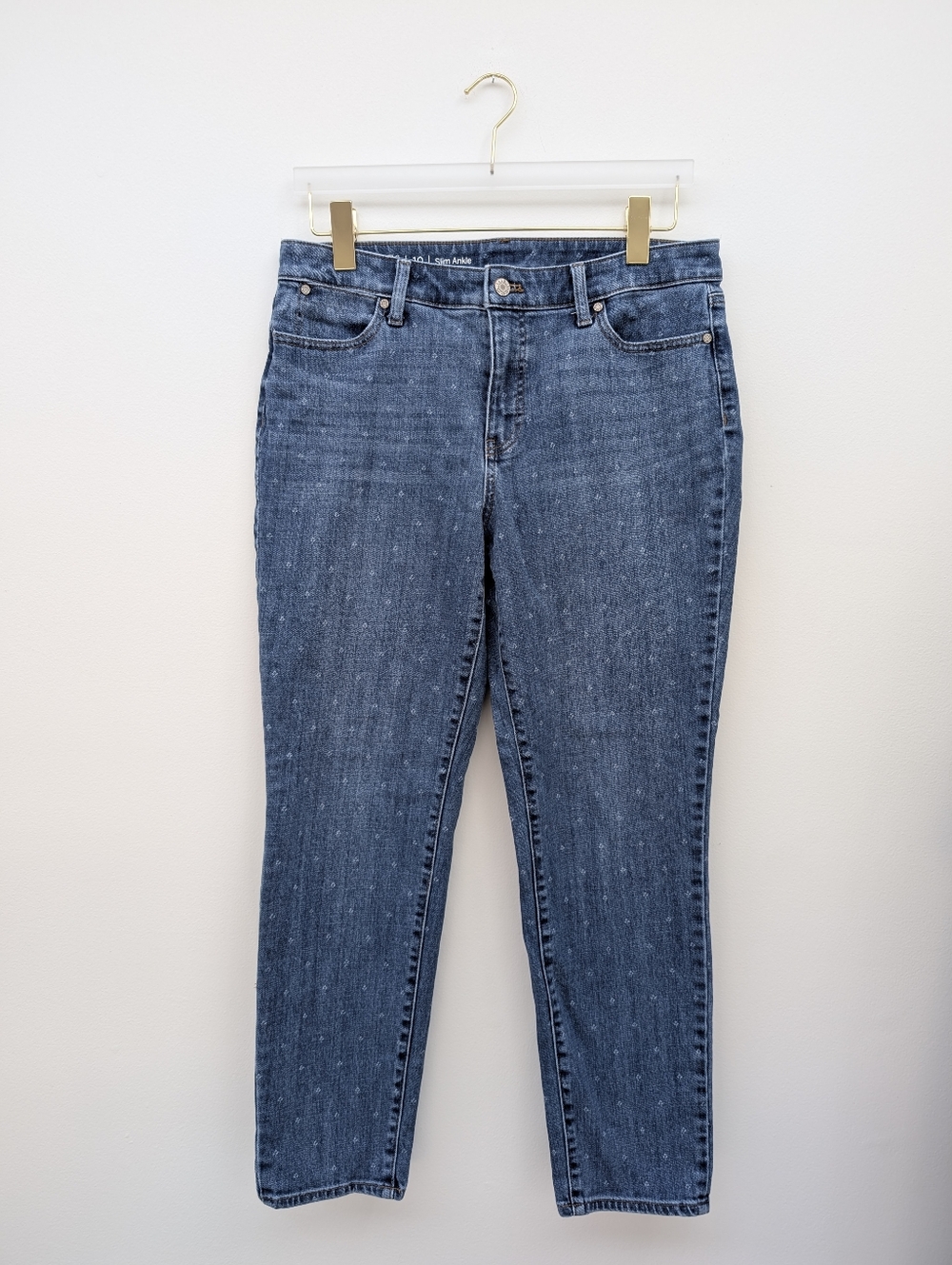 Talbot's Flawless 10 Ankle Length Classic Blue Women's Jeans - Slim Fit - Picture 3 of 7
